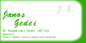 janos gedei business card